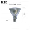 DNER หลอดไฟ LED PAR30  12W ขั้ว E27 กันน้ำ IP65