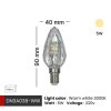 DNER LED CANDLE CRYSTAL 5W E14