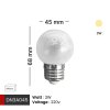 DNER LED G45 FROST 3W E27 WARMWHITE