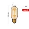 DNER LED FILAMENT T45 GOLD 6W E27 WARMWHITE