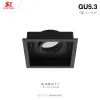 SL LIGHTING โคมไฟดาวน์ไลท์ ฝังฝ้า สี่เหลี่ยม MR16 ปรับหน้าได้ ขั้ว GU5.3