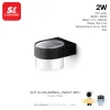SL LIGHTING โคมไฟติดผนัง ภายนอก โซล่าเซลล์ LED 2W กันน้ำ IP55