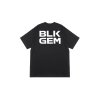 "BLKGEM" WHITE LOGO  TEE - BLK