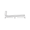 Snap-on รุ่น AWML1.5D ประแจหกเหลี่ยมหัวบอล ขนาด 1.5 มม. แบบยาว