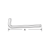 Snap-on รุ่น AWML2.5D ประแจหกเหลี่ยมหัวบอล ขนาด 2.5 มม. แบบยาว