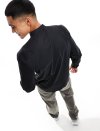 New Look long sleeve grandad shirt in black