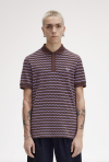 Fred Perry Polo Shirt Zig Zag Print