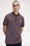 Fred Perry Polo Shirt Zig Zag Print