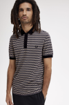 Fred Perry Polo Shirt Zig Zag Print