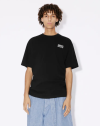 BICOLOR KENZO PARIS' CLASSIC TWO-TONE EMBROIDERED T-SHIRT in Black