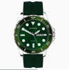 Sekonda Balearic Men's Watch | Silver Alloy Case & Green Rubber Strap with Green Dial | 30119