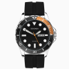 Sekonda Balearic Men's Watch | Silver Alloy Case & Black Rubber Strap with Black Dial | 30118