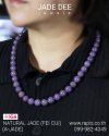 สร้อยประคำหยกม่วงแท้ หยกธรรมชาติ เสริมดวง เรียกโชค Purple jade bead necklace