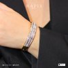 กำไลทองข้อมือประดับเพชรแท้ ดีไซน์คลาสสิก Gold Diamond Bangle