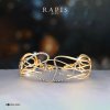 กำไลทองคำประดับเพชรแท้ ดีไซน์คลาสสิก เรียบหรูดูดี Gold Diamond Bangle