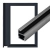 ชุดอุปกรณ์บานเฟรมอลูมิเนียม รุ่น 20 มม. Aluminium Frame สำหรับบานตู้เสื้อผ้า ตู้โชว์ ตู้เฟอร์นิเจอร์ หลายสีให้เลือก