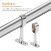 ตัวแขวนราวเสื้อผ้า ที่แขวนราวรูปไข่ ปรับระดับได้ ขายึดราวแขวนท่อ Adjustable Pipe Hanger