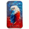 Scottsdale Mint "Liberty and Justice Bald Eagle" Colorized Silver Bar 1oz