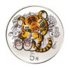 2022 Chinese Lunar Series "Year of the Tiger" Proof Colored Silver Bullion Coin 15 Gram (in Box)