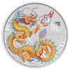 2024 Australia Lunar Series III Golden DRAGON Silver Coloured Coin 1 oz (In Capsule)