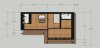 Modern L-shaped house with two floors