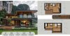Modern L-shaped house with two floors