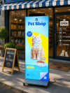 Stand Light Box (PC-301) W60 x H160 cm ป้ายกล่องไฟผ้า Silver