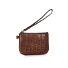 CACCB031TL : CROCODILE LEATHER MINI POUCH WITH STRAP COIN PURSE