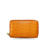 CACWK-002BTR : CROCODILE LEATHER DOUBLE ZIPPED KEY WALLET