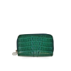 CACWK-003BTR : CROCODILE LEATHER DOUBLE ZIPPED KEY WALLET