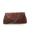 CROCODILE HORNBACK LEATHER CLUTCH : CLB0005HKR