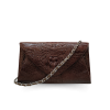 CROCODILE HORNBACK LEATHER CLUTCH CROSS-BODY BAG : CLB0129HAY