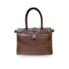 CLB0138HT : DOSSIER CROCODILE HORNBACK LEATHER SHOLDER BAG