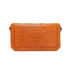 CROCODILE HORNBACK LEATHER CLUTCH CROSS-BODY BAG : CLB0363HKR