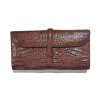 CROCODILE HORNBACK LEATHER CLUTCH : CLB0492HKR