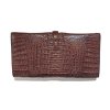 CROCODILE HORNBACK LEATHER CLUTCH : CLB0492HKR