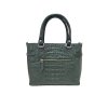 CROCODILE HORNBACK LEATHER HANDBAG : CLB0507HAY