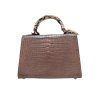 CROCODILE BELLY LEATHER HANDBAG : CLB0601ST