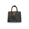 CLB0680SPW : CROCODILE BELLY LEATHER HANDBAG