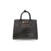 CLB0680SPW : CROCODILE BELLY LEATHER HANDBAG
