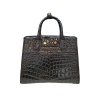 CROCODILE BELLY LEATHER HANDBAG : CLB0680SPW