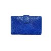 CROCODILE BELLY LEG LEATHER SHORT BI-FOLD & ZIPPED WALLET : CW0122LSลิ้นR