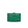CROCODILE BELLY LEG LEATHER SHORT BI-FOLD & ZIPPED WALLET : CW0122LSSNBR