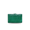 CW0122L-S-SNBR : CROCODILE BELLY LEG LEATHER SHORT BI-FOLD & ZIPPED WALLET