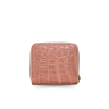 CW0122SSAY : CROCODILE BELLY LEATHER SHORT BI-FOLD & ZIPPED WALLET