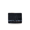 CW0122SSHKAY : CROCODILE BELLY LEATHER SHORT BI-FOLD & ZIPPED WALLET