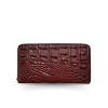 C-W01BL-L : CROCODILE BACK LEG LEATHER LONG LARGE ZIPPED WALLET