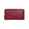 CROCODILE BACK LEG LEATHER LONG LARGE ZIPPED WALLET : CW01BLL