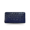 CW01BS-L : CROCODILE BACK BELLY LEATHER LONG LARGE ZIPPED WALLET