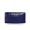 CW01BS-L : CROCODILE BACK BELLY LEATHER LONG LARGE ZIPPED WALLET